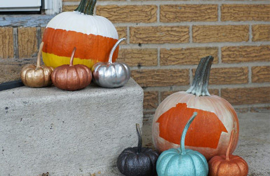 Spray Painting Pumpkins