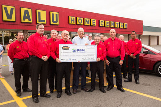 Valu Home Centers Presents Habitat for Humanity With a Check for $134,490!