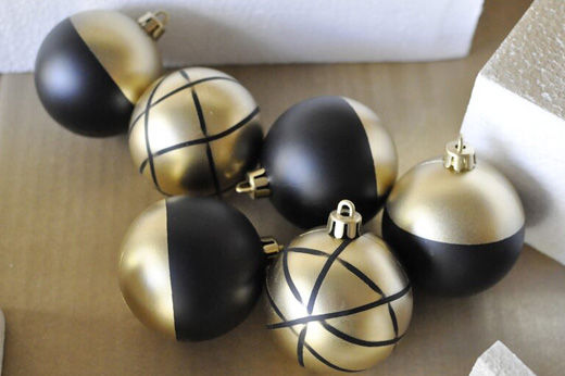 Holiday Ornaments with Spray Paint