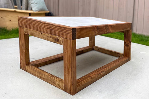 How to Build an Outdoor Concrete Coffee Table