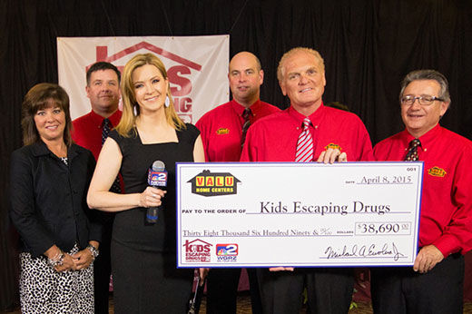 Valu Home Centers "Make a Change Campaign" Nets $38,690 for Kids Escaping Drugs