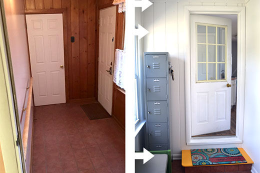 Mudroom Redo: Painting Paneling