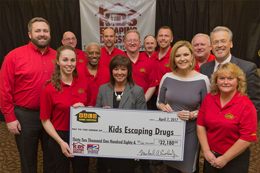 Valu Home Centers 2017 “Make a Change Campaign” Nets $32,180 for Kids Escaping Drugs