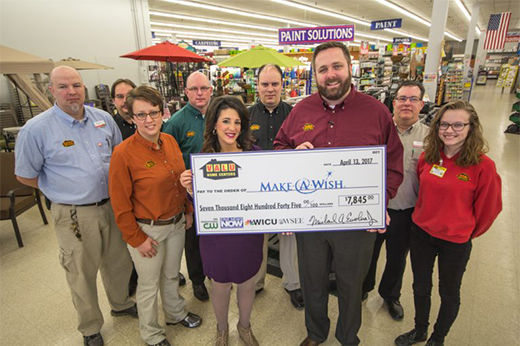Valu Home Centers 2017 “Make a Change Campaign” Nets $18,695 for Make-A-Wish Foundation