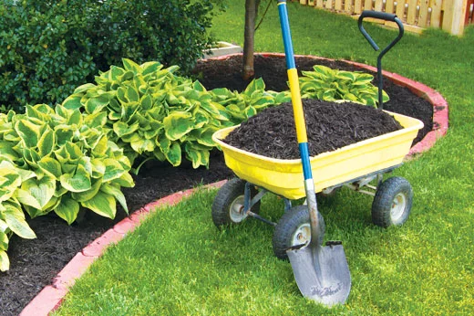 Holding mulch
