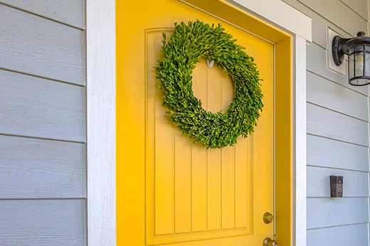 Yellow front door