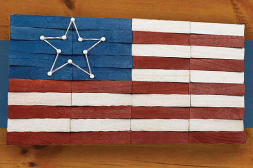 Rustic Wood Shim Flag