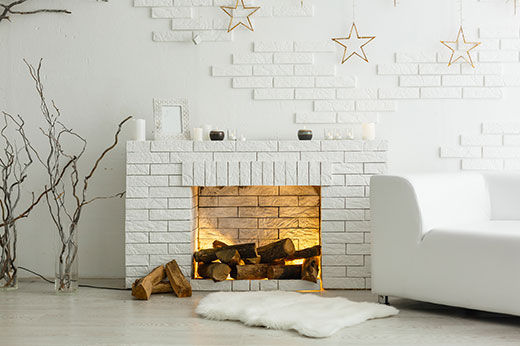 How to Whitewash a Fireplace