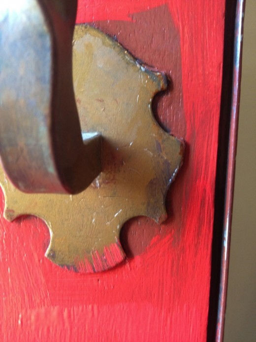 Paint on door hardware