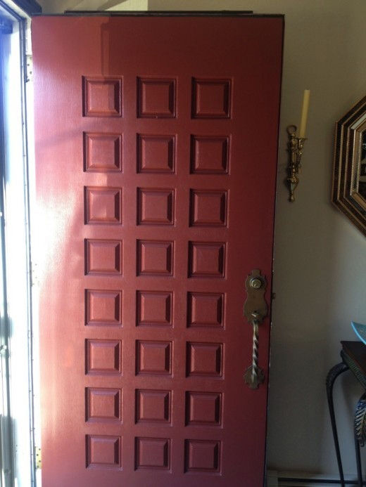 Front door before repainting
