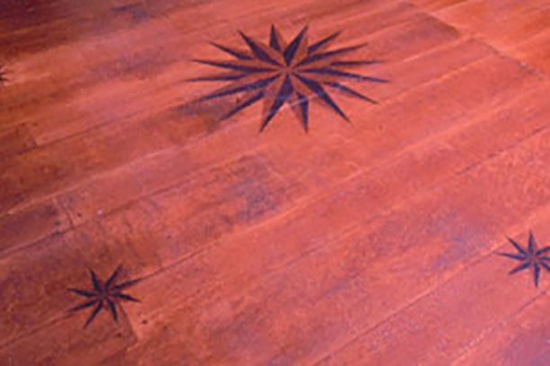 floor stenciling paint technique example