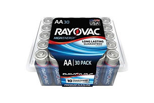 Rayovac High Energy AA Alkaline Battery (30-Pack)