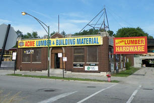 Acme Lumber & Building Material storefront from street view