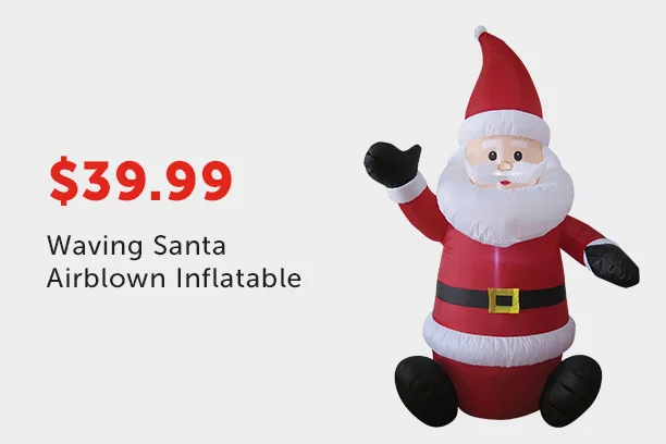 Waving Santa Airblown Inflatable