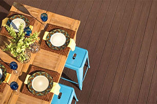 Deck with a table