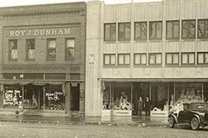 The 1914 grocery store and the 1932 department store