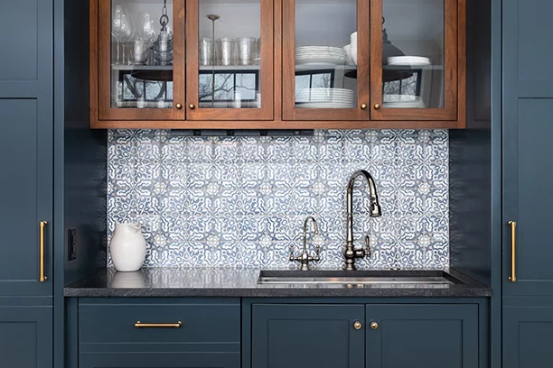 dark blue kitcjen cabinets