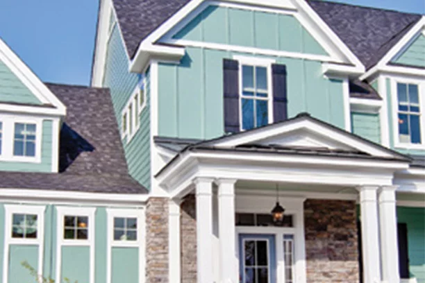 Exterior of a blue home