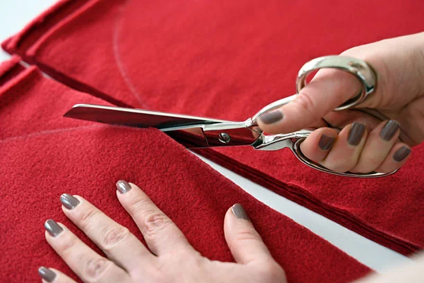 scissors being sharpened