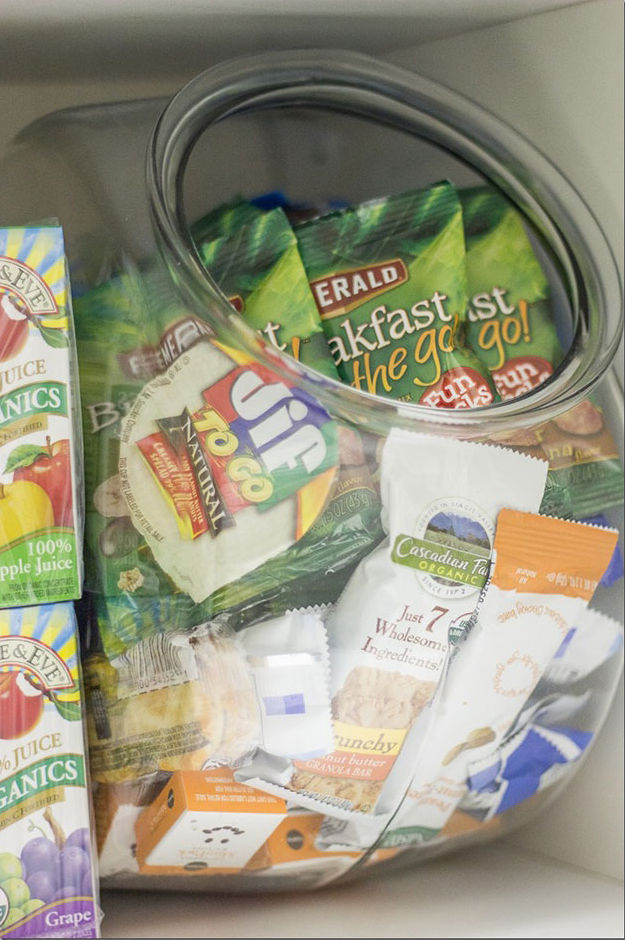 A jar full of snacks