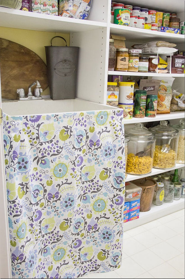 Fabric cover for pantry sink
