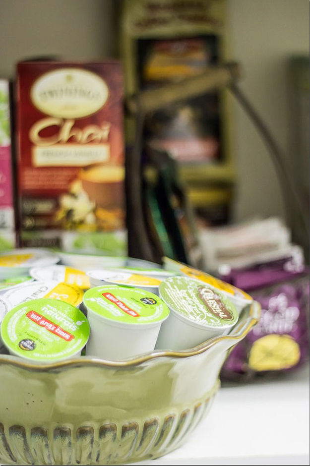 A coffee station in a pantry