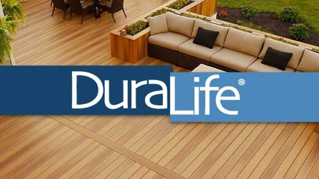 DuraLife composite decking with logo