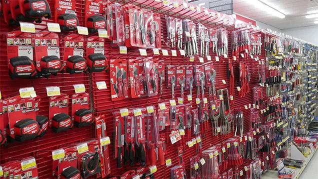 Milwaukee Hand Tools in aisle