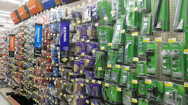 Hardware in aisle