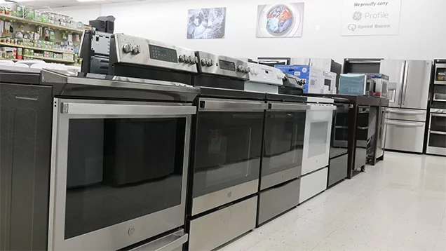 Stoves and ovens side by side