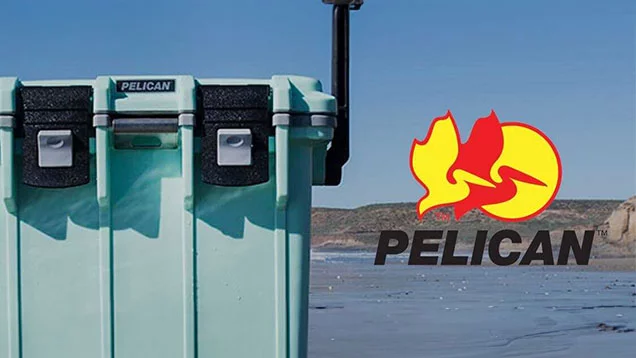 Pelican Light Blue Cooler With Logo
