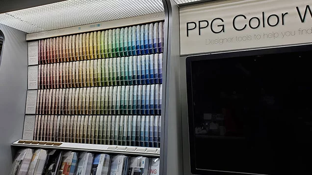 ppg color sample bar