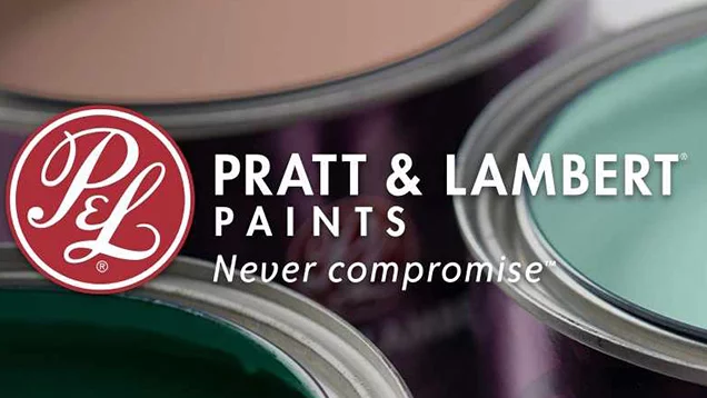 Pratt & Lambert logo with paint cans