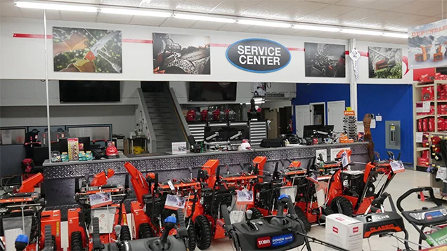 Service Center with Products Around