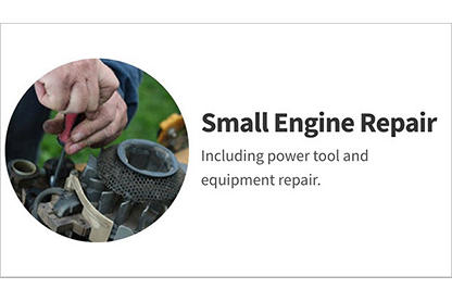 Person Repairing Small Engine