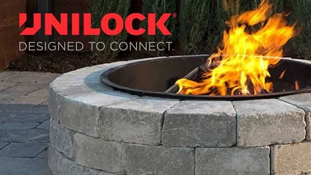 Fire Pit Made of Unilock Pavers