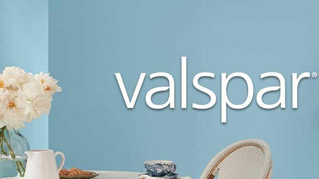 Valspar Logo With Blue Painted Room