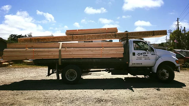 Oman & Son Builders Supply lumber truck
