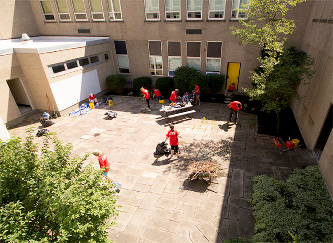 After revitalizing the courtyard at North Park Junior High School