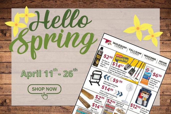 April Spring Sale with image of flyer