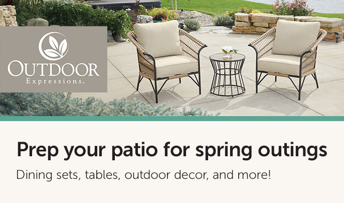 Prep your patio for spring outings with Outdoor Expressions