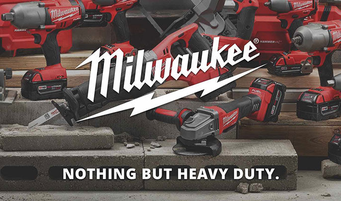 Milwaukee family of products photo with Milwaukee - Nothing but Heavy Duty 