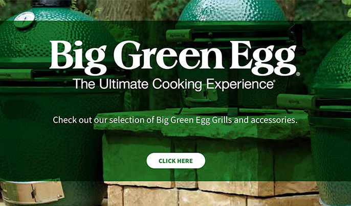 Big Green Egg grills at Pryor Lumber