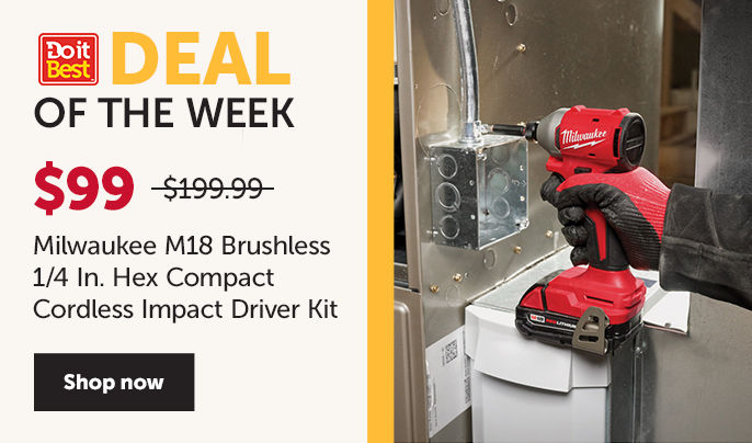 Milwaukee M18 Brushless 1/4 In. Hex Compact Cordless Impact Driver Kit - Save 51% - $99 - Shop now