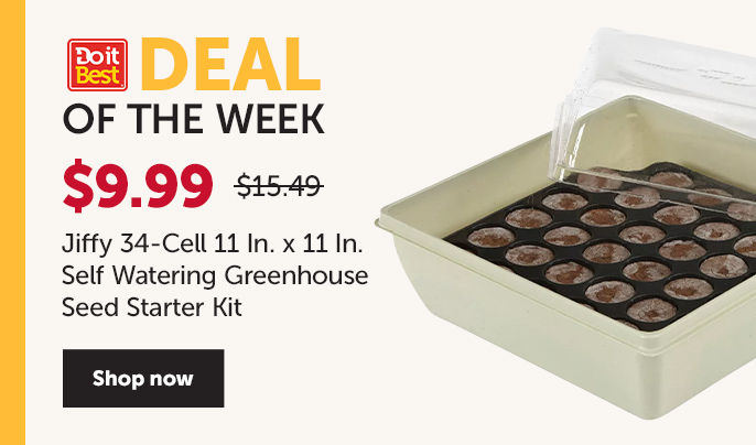Jiffy 34-Cell 11 In. x 11 In. Self Watering Greenhouse Seed Starter Kit - Save 36% - $9.99 - Shop now