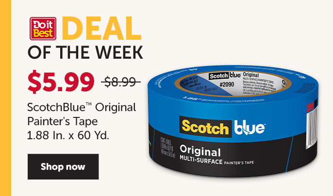 Deal of the Week - Save 33% - ScotchBlue Original Painter's Tape - $5.99 - Shop now