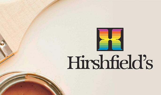 Shop Hirshfield's Paint at Buck's Hardware. Paint brushes and paint with Hirshfield's logo.