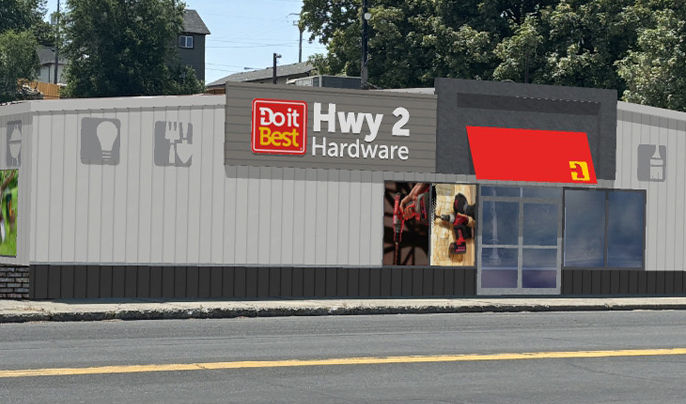 Hwy 2 Hardware store front
