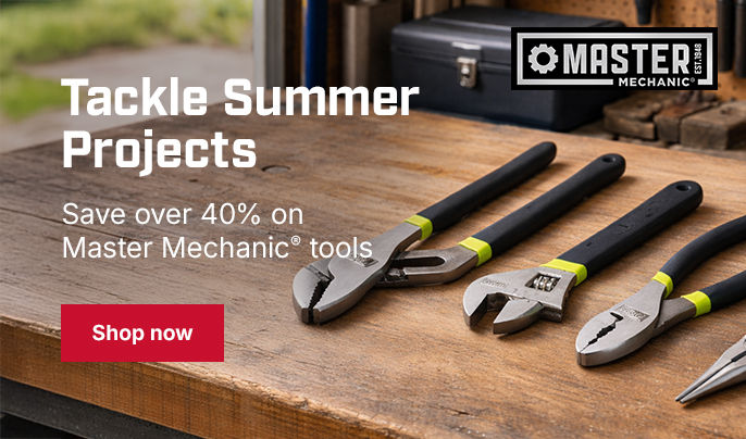 Save over 40% on Master Mechanic tools — Shop now