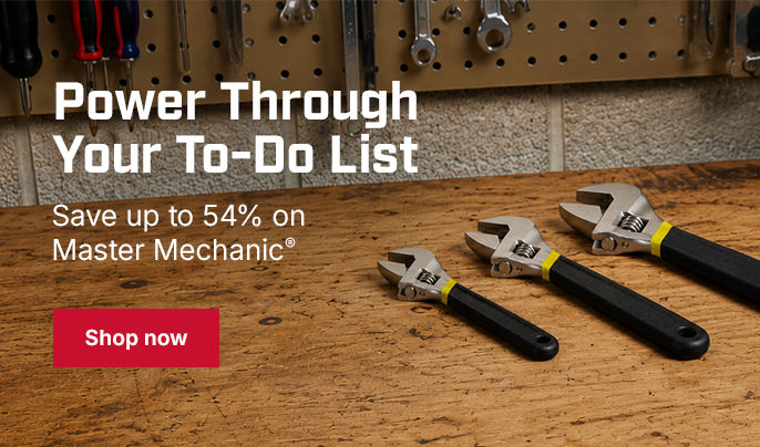 Power Through Your To-Do List! Save up to 54% on Master Mechanic